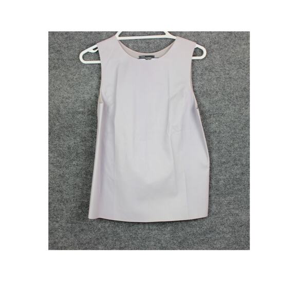 Vince Tank Women's Size 10 Lambs Leather Back 100% Silk Light Purple - Picture 1 of 8